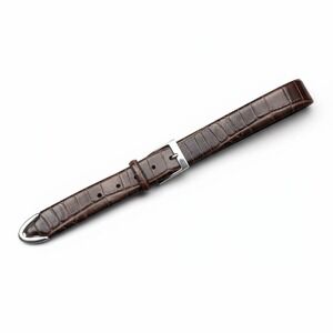 Jos A. Bank Men's Brown Leather Belt Crocodile Embossed Silver Buckle Tip 42 in